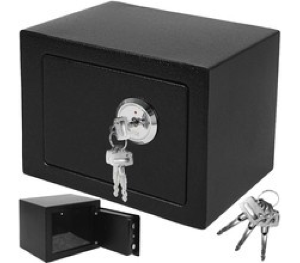 Trezor s mechanickým zámkem 230x170x170mm černá ISO 8800