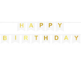 Aga4Kids Narozeninový banner s nápisem Happy Birthday