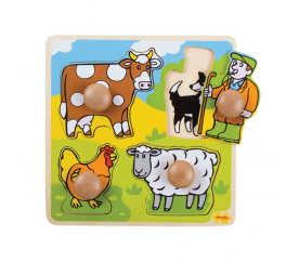 Bigjigs Toys Vkládací edukativní puzzle farma