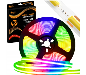 LED pásek RGB Neon COB 12V - 450D - 15W/m - IP20 - 50m