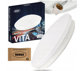 Přisazený LED stropní panel 1x E27 pro kulatou žárovku