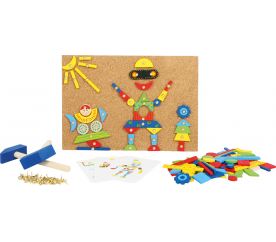 Small Foot Dřevěná kreativní zatloukací hra