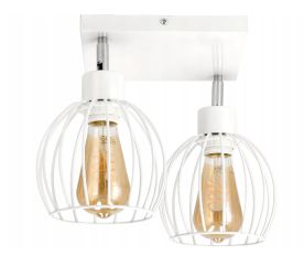 LED stropní čtvercové svítidlo - 2xE27 - DRUCIAN WHITE sféra