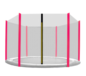 OUTLET Aga Ochranná síť 305 cm na 6 tyčí Black net / Pink