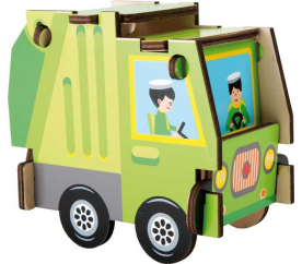 Small Foot Jednoduchá dřevěná skládačka nákladní auto