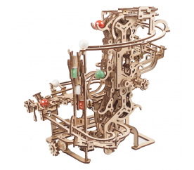 Ugears 3D dřevěné mechanické puzzle Kuličková dráha řetězová