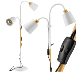 Stojací LED lampa 2xE27 bílá