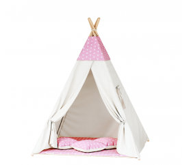 Aga4Kids Dětské týpí WIGWAM Pink White