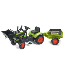 Falk Šlapací traktor CLAAS ARION 410 2040M s vlečkou a nakladačem