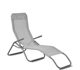 Aga Zahradní lehátko SIESTA Světle šedé DAZ620 - II. JAKOST