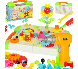 Aga Dětská mozaika puzzle se šroubovákem 181 ks
