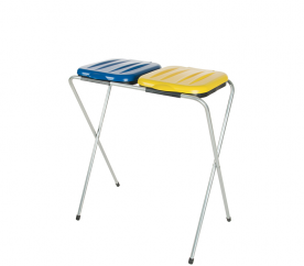 Aga Stojan na odpadkové pytle 2x120 l Žlutý, Modrý