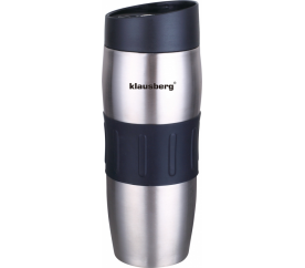 Termohrnek s protiskluzovým páskem - Černý - 380 ml - Klausberg