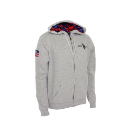 U.S. Polo ASSN. Mikina s kapucí Grey Melange