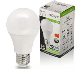 LED žárovka E27 - 10W - 24V -900lm - teplá bílá