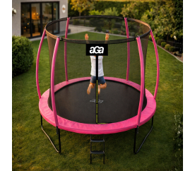 Aga SPORT EXCLUSIVE Trampolína 250 cm Růžová + ochranná síť + žebřík - II. JAKOST