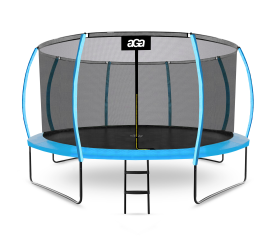 Aga SPORT EXCLUSIVE Trampolína 430 cm Světle modrá + ochranná síť + žebřík