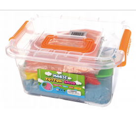Aga4Kids Kinetický písek modrý 2 kg + pískoviště + formičky