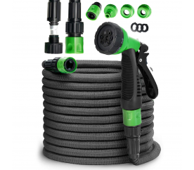 Tillvew Flexibilní zahradní hadice 7,5 m Black