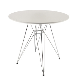 Aga Jídelní kulatý stůl 80 cm Bílý 2DAZ584 - II. JAKOST