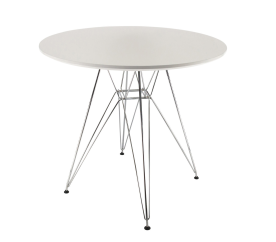 Aga Jídelní kulatý stůl 80 cm Bílý 2DAZ584 - II. JAKOST