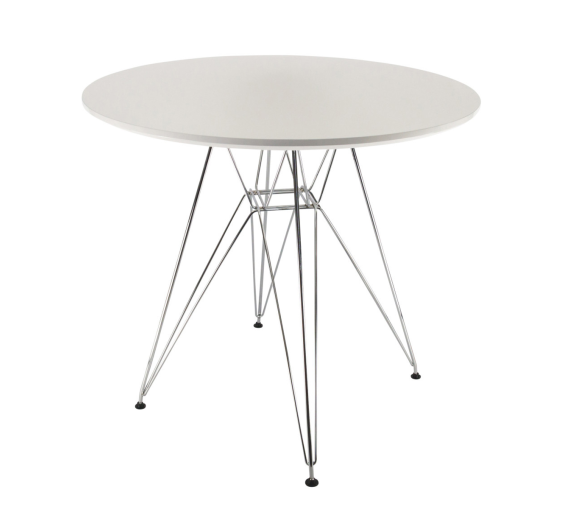 Aga Jídelní kulatý stůl 80 cm Bílý 2DAZ584 - II. JAKOST