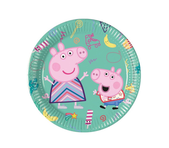 Peppa Pig Papírové talířky Prasátko Peppa 20 cm 8 ks