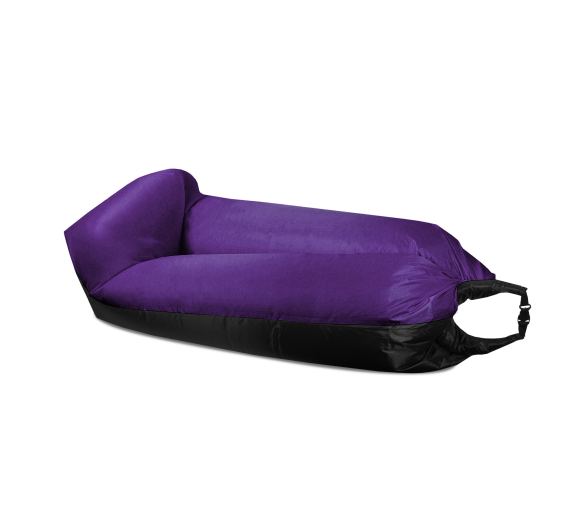 Aga Nafukovací vak LAZY BAG 230x70 cm Černý/Fialový