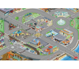 Le Toy Van Hrací koberec PLAYMAT město 80x120cm