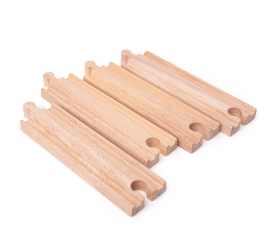 Bigjigs Rail Dlouhé rovné koleje 21 cm 4 ks