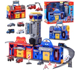 Mega garage 2v1 policejní hasičský kufr ZA4361