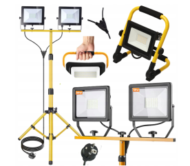 3x LED reflektor 50W - studená bílá - SADA