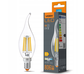 LED žárovka FLAME filament - E14 - 6W - neutrální bílá