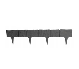 Aga Plastová palisáda 390 cm Šedá