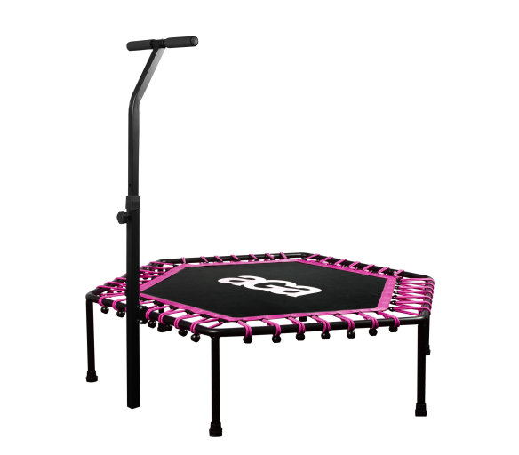 Aga FITNESS Trampolína 130 cm Růžová + madlo 2TR031 - II. JAKOST