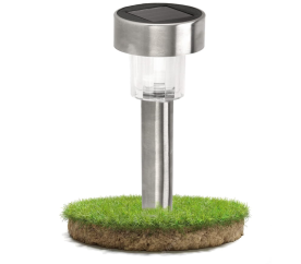 Venkovní LED solární zahradní lampa INOX