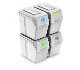 Aga Odpadkové koše SORTIBOX 4x20l Bílé