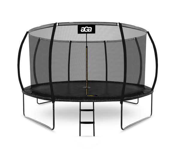 Aga SPORT EXCLUSIVE Trampolína 366 cm Černá + ochranná síť + žebřík