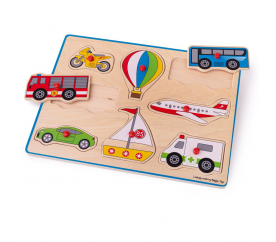 Bigjigs Toys Vkládací puzzle dopravní prostředky