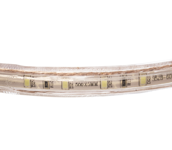 LED pásek - 230V - SMD 2835 - 1m - 60LED/m- 6W/m - 380Lm - IP68 - teplá bílá - 10mm
