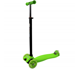 Bobo-San Dětská třikolová koloběžka s LED kolečky Green