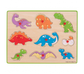 Bigjigs Toys Vkládací puzzle dinosauři