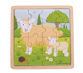 Bigjigs Toys puzzle - Ovečka s jehňátkem