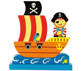 Bigjigs Toys Magnetické puzzle pirátská loď