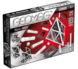 Magnetická stavebnice Geomag - Panels černobílá 104 dílků