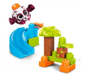 Mega Bloks Peek a Blocks velká skluzavka - lesní panda