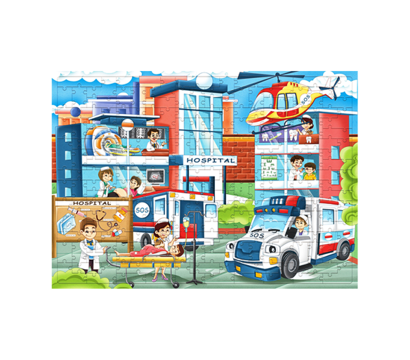 Aga4Kids Dětské puzzle Nemocnice 172 dílků