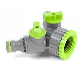 Trójnik z dwoma zaworami do kranu 3/4'' 1'' STALCO