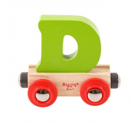Bigjigs Rail Vagónek dřevěné vláčkodráhy - Písmeno D
