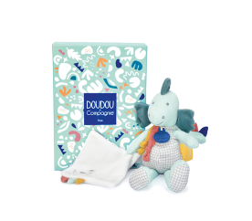 Doudou Plyšový dinosaurus s dečkou 25 cm zelený